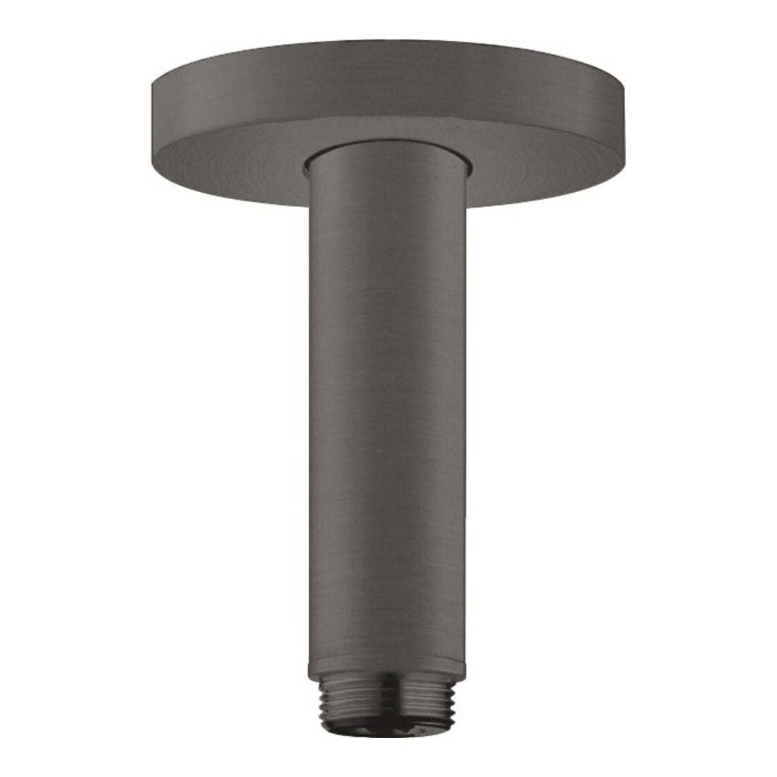 hansgrohe Raccord plafond S 100 mm, chrome brossé bleu, rosace ronde