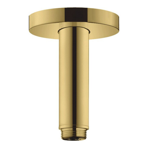 hansgrohe Raccord plafond S 100 mm, optique or poli, rosace ronde