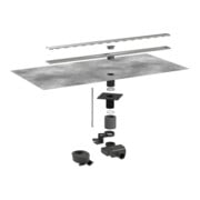 hansgrohe RainDrain Allround 1000 mm, caniveau de douche, set complet, acier inoxydable brossé-4