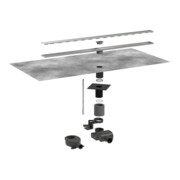 hansgrohe RainDrain Allround Caniveau de douche 700 mm, kit complet, acier inoxydable brossé-4