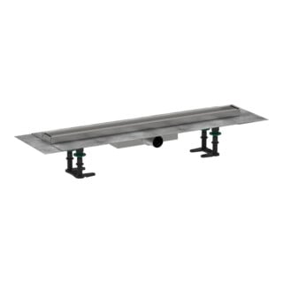 hansgrohe RainDrain Compact Douche Caniveau 700 mm, Set, avec siphon, pour installation encastrée, chrome
