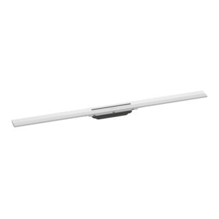 hansgrohe RainDrain Flex Caniveau de douche 1000 mm, blanc mat, kit complet, ajustable