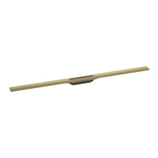 hansgrohe RainDrain Flex Caniveau de douche 1200 mm, bronze brossé, kit complet, ajustable