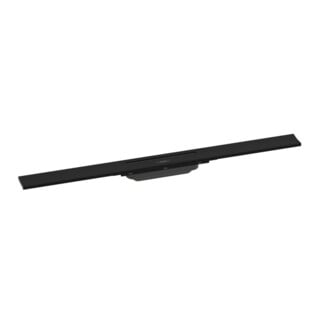 hansgrohe RainDrain Flex Caniveau de douche 800 mm, noir mat, kit complet, coupable