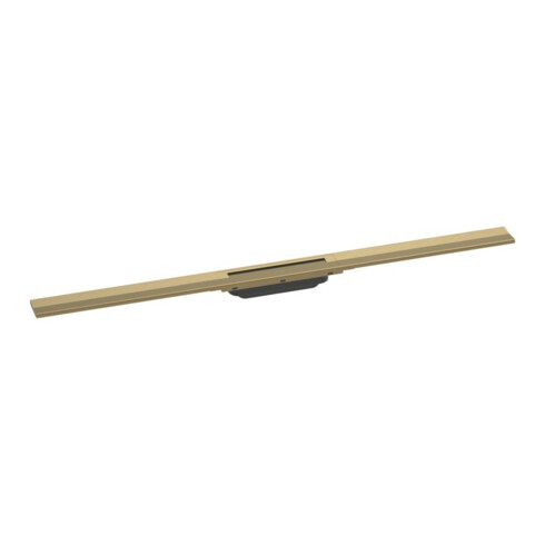 hansgrohe RainDrain Flex Duschrinne 1000mm, brush. bron, Fertigset, kürzbar
