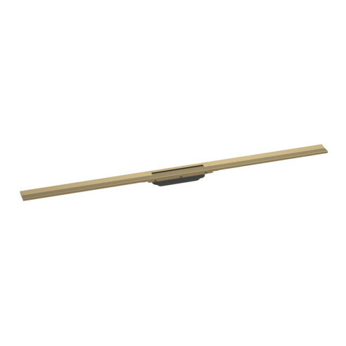hansgrohe RainDrain Flex Duschrinne 1200mm, brush. bron, Fertigset, kürzbar