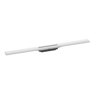 hansgrohe RainDrain Flex Duschrinne 900mm, mattweiß, Fertigset, kürzbar