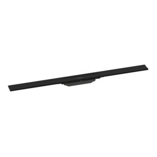 hansgrohe RainDrain Flex Siphon de douche 900 mm, noir mat, kit complet, ajustable