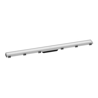 hansgrohe RainDrain Match Caniveau de douche 1000 mm, blanc mat, kit complet