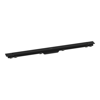 hansgrohe RainDrain Match + Caniveau de douche 1000 mm, noir mat, kit complet