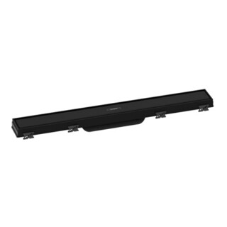 hansgrohe RainDrain Match Caniveau de douche 600 mm, noir mat, kit complet