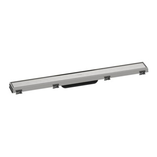 hansgrohe RainDrain Match Caniveau de douche 700 mm, acier inoxydable brossé, kit complet