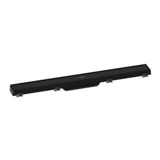 hansgrohe RainDrain Match Caniveau de douche 700 mm, noir mat, kit complet
