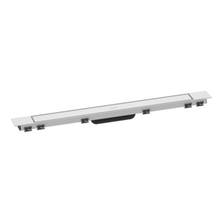 hansgrohe RainDrain Match + Caniveau de douche 800 mm, blanc mat, kit complet