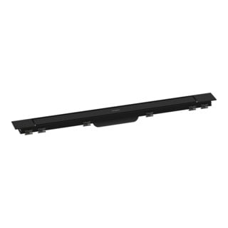 hansgrohe RainDrain Match + Caniveau de douche 800 mm, noir mat, kit complet