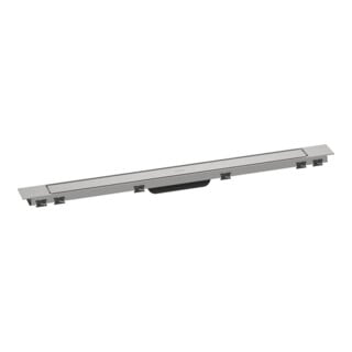 hansgrohe RainDrain Match + Caniveau de douche 900 mm, acier inoxydable brossé, kit complet