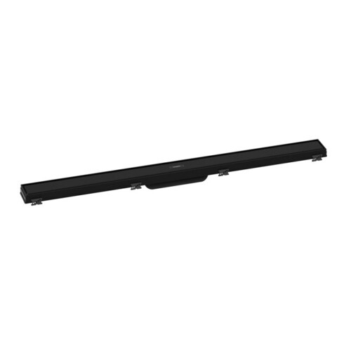 hansgrohe RainDrain Match Caniveau de douche 900 mm, noir mat, kit complet