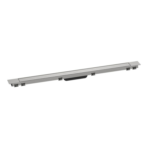 hansgrohe RainDrain Match + Duschrinne 1000mm, Edelstahl gebürstet, Fertigset