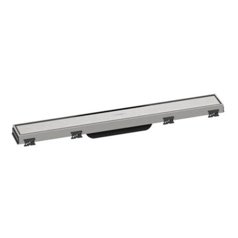 hansgrohe RainDrain Match Duschrinne 600mm, Edelstahl gebürstet, Fertigset