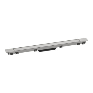 hansgrohe RainDrain Match + Duschrinne 800mm, Edelstahl gebürstet, Fertigset