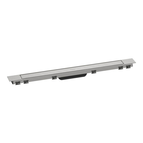 hansgrohe RainDrain Match + Duschrinne 800mm, Edelstahl gebürstet, Fertigset