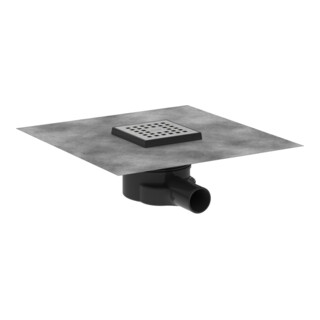 hansgrohe RainDrain Point 100x100 mm, set, acier inoxydable brossé