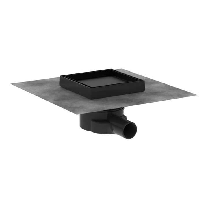 hansgrohe RainDrain Point Système de vidage complet, 150x150 mm, noir mat