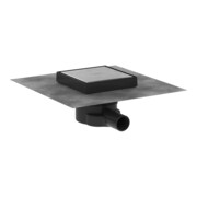 hansgrohe RainDrain Point Système de vidange au sol complet, 150x150mm, finition acier inoxydable