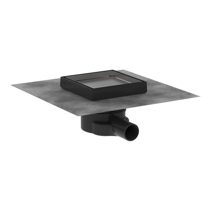 hansgrohe RainDrain Point Système de vidange au sol complet, 150x150mm, finition acier inoxydable