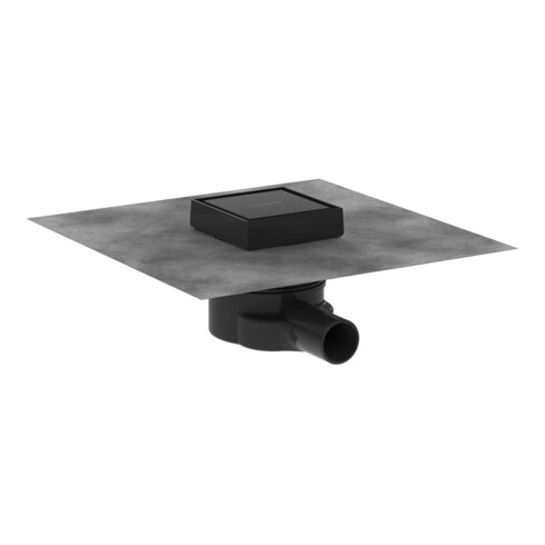 hansgrohe RainDrain Point Système d'évacuation complet, 100x100 mm, noir mat