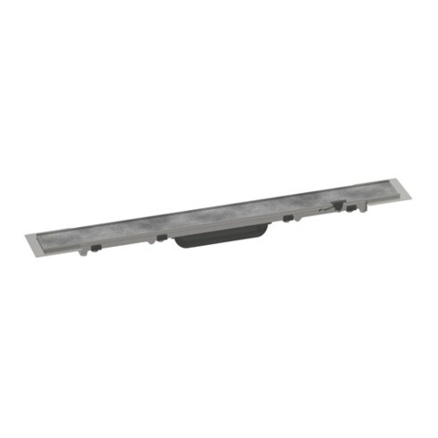 hansgrohe RainDrain Rock Duschrinne 600mm, Fertigset, kürzbar und befliesbar