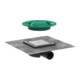 hansgrohe RainDrain Spot Boden-Punktab Komplettset, 150x150mm, Edelstahl-1