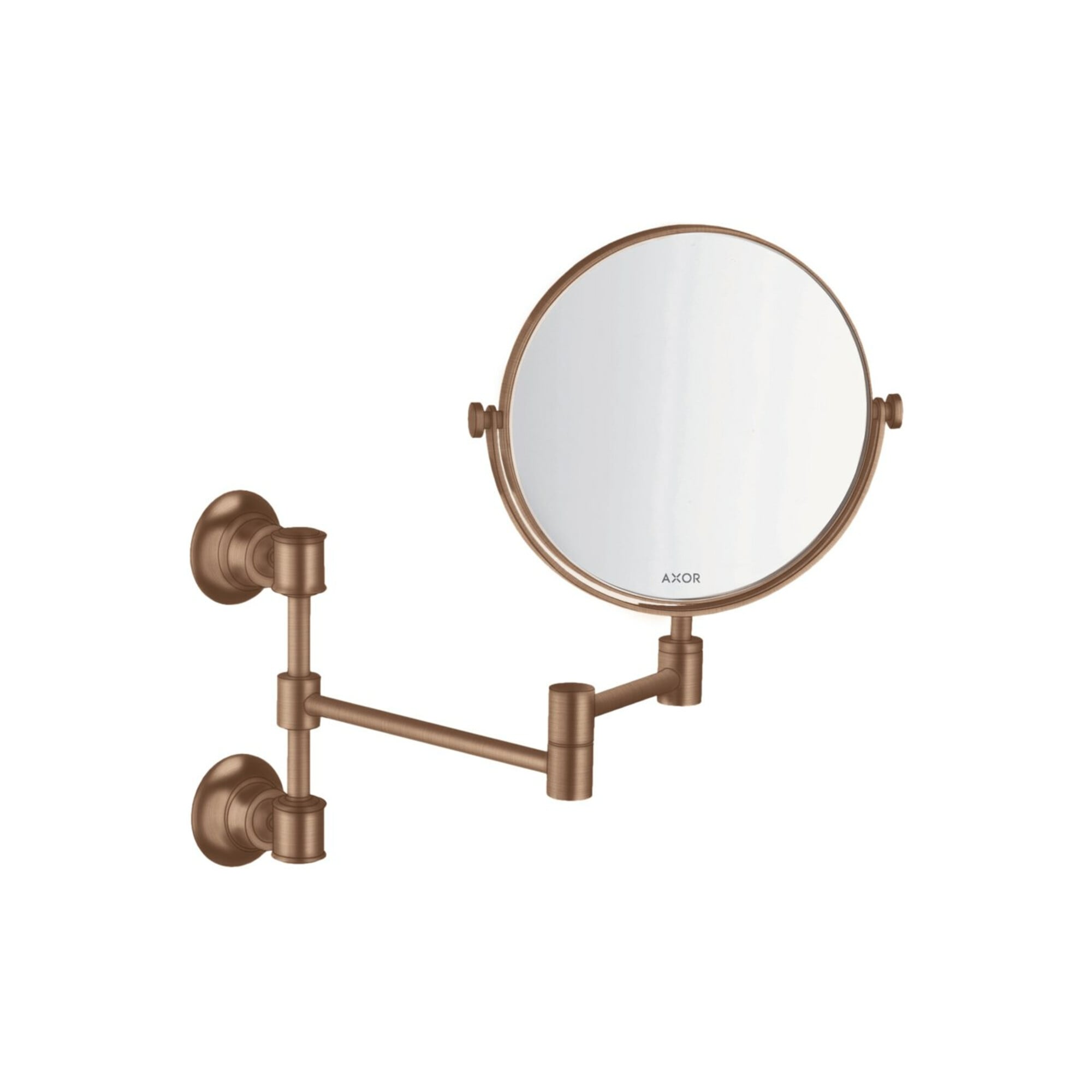 hansgrohe Rasierspiegel Axor Montreux schw, neigbar, Wandmont., brush. r gol