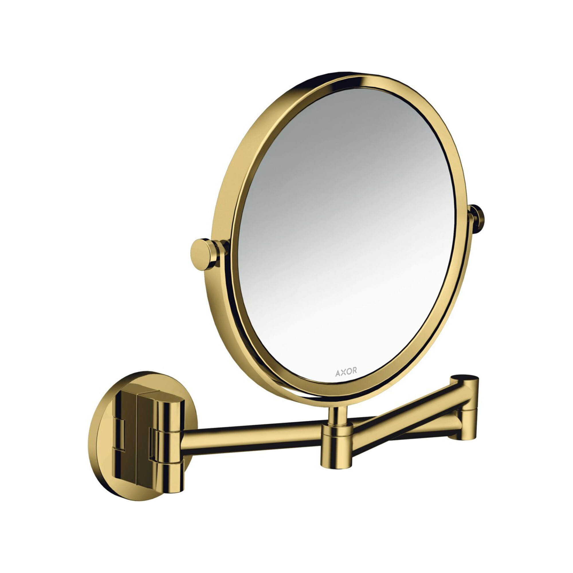 hansgrohe Rasierspiegel Axor Uni. Circular Wandmontage, polished gold optic