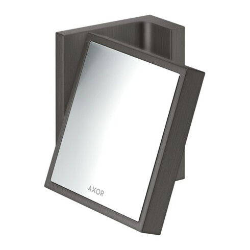 hansgrohe Rasierspiegel Axor Uni. Rectangular neigbar, Wandmont., brushed black chrome