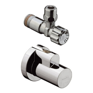 hansgrohe Robinet d'angle avec cache, sortie G 3/8, nickel brossé