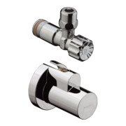 hansgrohe Robinet d'angle avec cache, sortie G 3/8, nickel brossé-1