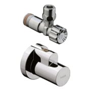 hansgrohe Robinet d'arrêt Axor avec cache, sortie G 3/8, nickel brossé