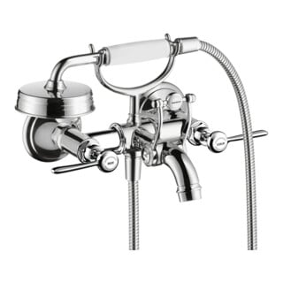 hansgrohe Robinet de cuisine deux poignées Axor Montreux AP, bec 224 mm, levier, nickel brossé