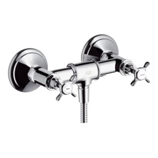 hansgrohe Robinet de douche à deux poignées Axor Montreux AP, 1 jet, avec poignées croisées, chrome
