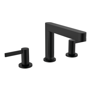 hansgrohe Robinet de lavabo 3 trous 110 Finoris m avec vidage push-open, noir mat