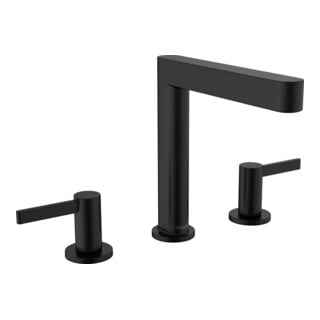 hansgrohe Robinet de lavabo 3 trous 160 Finoris avec vidage push-open, noir mat