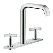 hansgrohe Robinet de lavabo 3 trous 170 Axor Citterio E Sortie 165mm, avec tirette, chromé