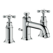 hansgrohe Robinet de lavabo 3 trous 30 Axor Montreux A 143 mm, avec croix, tirette, sans bec