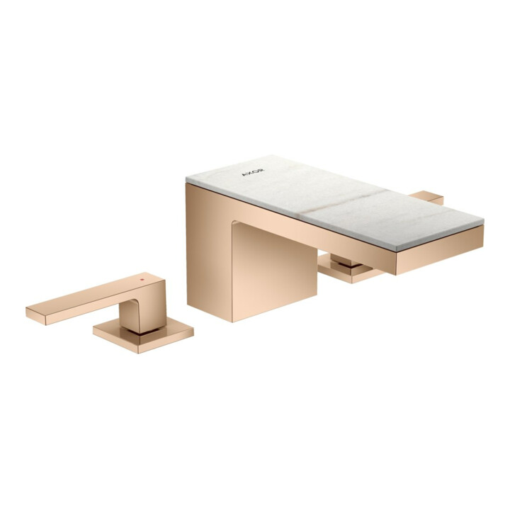 hansgrohe Robinet de lavabo 3 trous 70 Axor MyEdition A 151 mm, avec vidage poussoir, sans plaque, poli or rouge