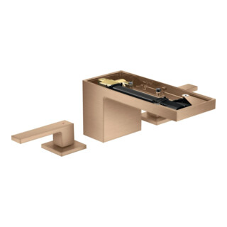 hansgrohe Robinet de lavabo 3 trous 70 Axor MyEdition A 151 mm, avec vidage, sans plaque, or brossé