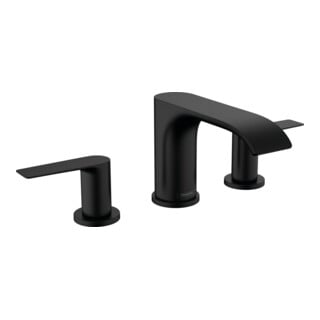 hansgrohe Robinet de lavabo 3 trous 90 Vivenis avec vidage à tirette, noir mat