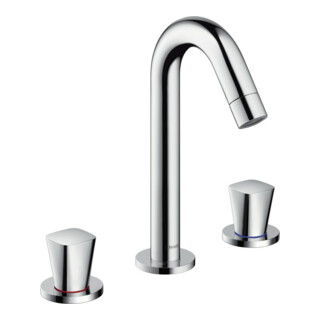 hansgrohe Robinet de lavabo 3 trous Logis 150 avec vidage à tige, chrome
