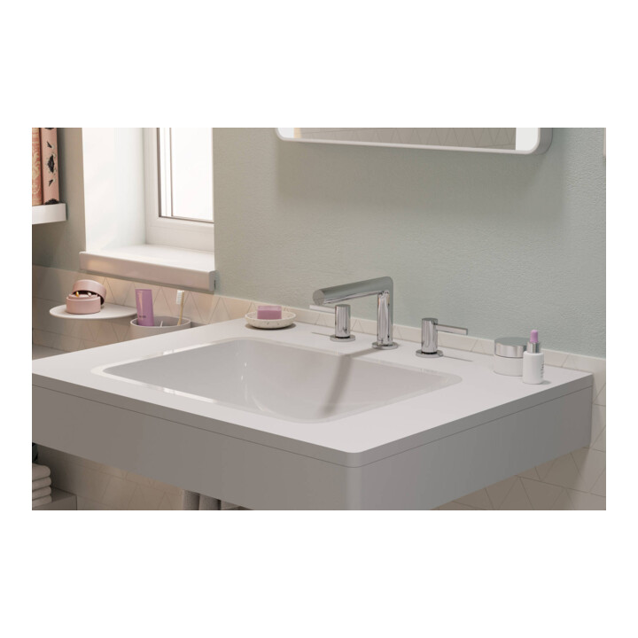 hansgrohe Robinet de lavabo 3 trous Zesis S avec vidage à tirette, chrome