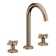 hansgrohe Robinet de lavabo Axor One 140 mm avec fonction de vidage push-open or poli